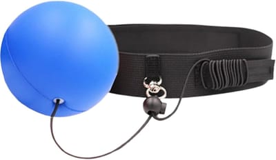 Boksbal Set - Reflectie Bal - Reactie Training - Verstelbare Hoofdband - 9 cm Bal - Blauw