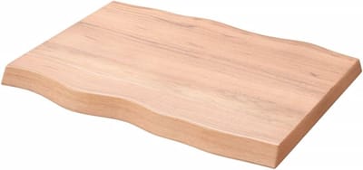 Houten Bureaublad - Werkblad Oak - Bureau Opknappen - Handgemaakt met Live Edge - 80x60 cm - Lichtbruin