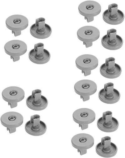 Vaatwasser Wielen - Onderste Rekrol - Vaatwasser Reparatie - Eenvoudige Installatie - 4 Sets - Grijs