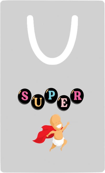 Hacebo® - super baby met cape metalen boekenlegger - Baby - super baby - verjaardag - geboorte - baby shower - cadeau - kado - geschenk - gift Bladwijzer boekenleggers - 7.6 cm x 5cm