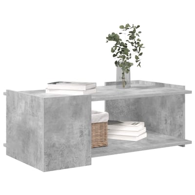 vidaXL - Salontafel - Betongrijs - 90 - x - 50 - x - 33 - cm - Bewerkt - hout