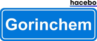 Hacebo - Plaatsnaam Sticker - 29x10 CM - Gorinchem sticker - Verkeersborden sticker - grappige cadeaus - Gorinchem