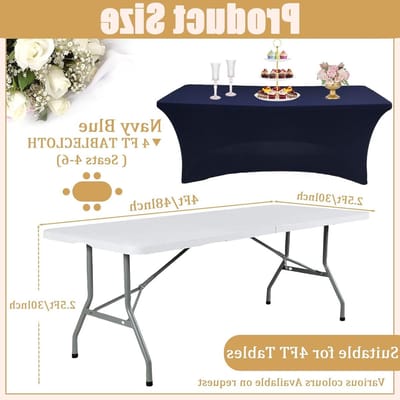 Fitted sheet voor rechthoekige tafels in donkerblauw, 1.8 m - Bescherming, Stijl en Comfort