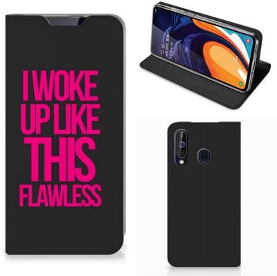 Samsung Galaxy A60 Hoesje met tekst Woke Up - Origineel Cadeau Zelf Maken