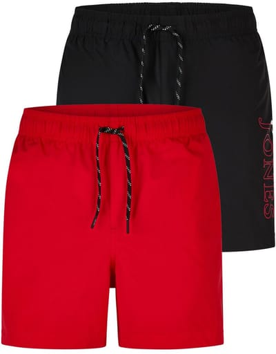 Jack & Jones Heren Short JPSTMAUI Swim Mix 2 Pack regular fit Rood XL Volwassenen Zwemshort / Zwembroek