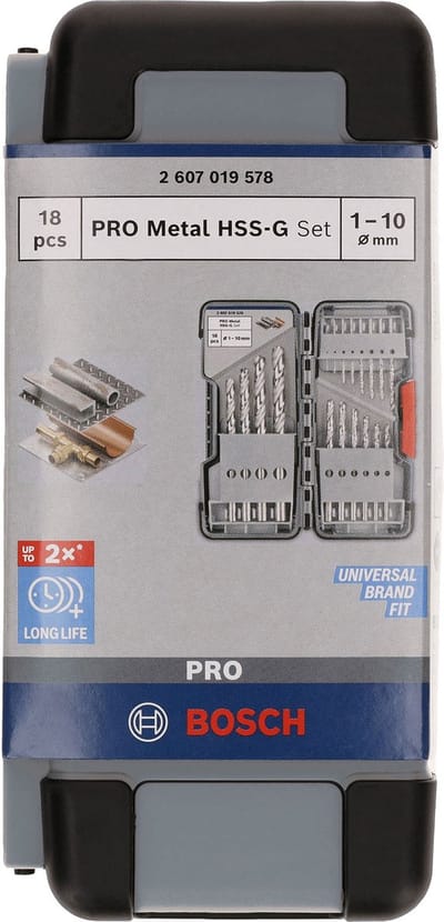 Bosch HSS-G borenbox 18-delig diameter 1-10mm (Prijs per stuk)