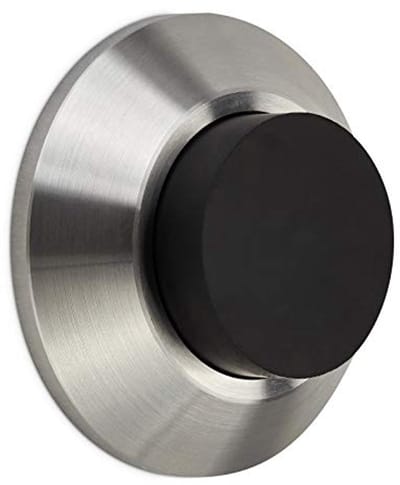 Deurstop van Roestvrij Staal - Modern Disc Vormgeving met Rubber Buffer