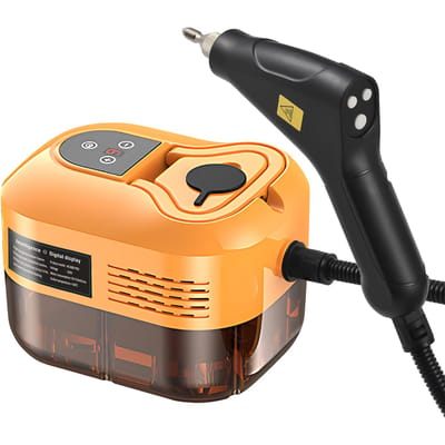 Nettoyeur vapeur portatif multi-surfaces avec 6 accessoires Écran tactile 6 niveaux réglables 105 degrés Celsius 221 degrés Fahrenheit Orange European standard