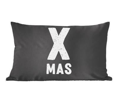 Sierkussens - Kussentjes Woonkamer - 60x40 cm - Xmas - Kerst - Zwart - Vintage - Quotes