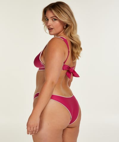 Hunkemöller Dames Badmode Hoog uitgesneden bikinibroekje Maya - Roze - maat S