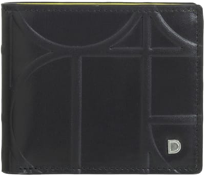 DuDu Up! Portemonnee RFID-bescherming Leer 10.5 cm - Jongens - Horizontaal - black-bright yellow