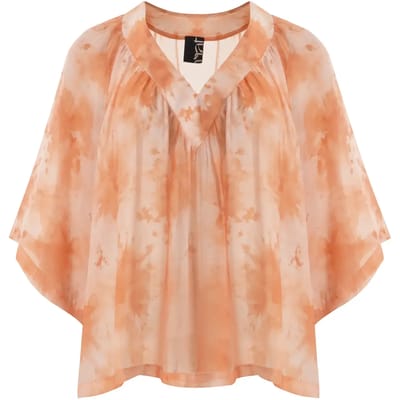 V-hals Plissé Blouse Dames Mat Fashion