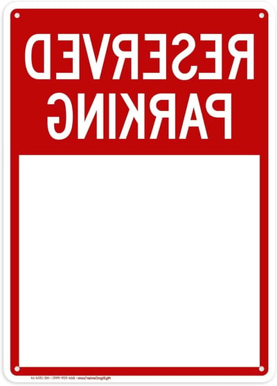Parkeerbord Gereserveerd - Privé Parkeerplek - Duidelijk Aangeven - Roestvrij Aluminium - 30x45 cm - Rood