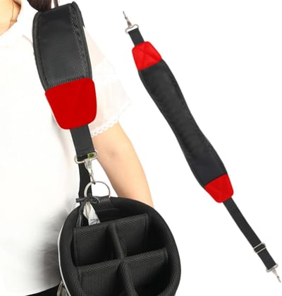 Golftasriem Vervanging - Draagriem Schouderband - Comfortabel Dragen - Verstelbaar Antislip - 120cm Lengte - Rood