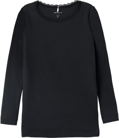 Name It T-shirt Nmfkab Ls Top Noos 13198042 Black Dames Maat - 92