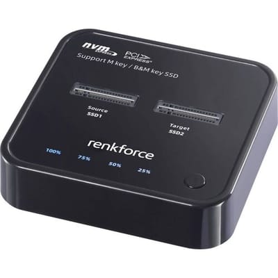 Renkforce RF-TPCD-300 1-voudig Harde schijf-kopieerstation M.2 PCIe NVMe, USB-C