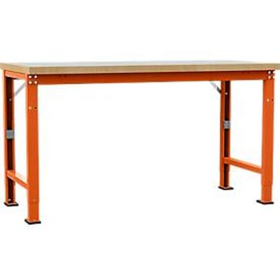 Manuflex werkbank Profi speciaal, tafelblad kunststof, 1750 x 700 mm, roodoranje