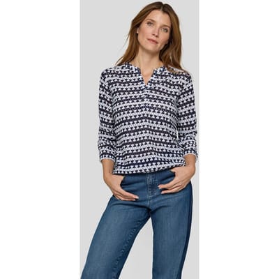 Shirt van maritieme kant - blauw / wit - Gr. 38 van Goldner Fashion