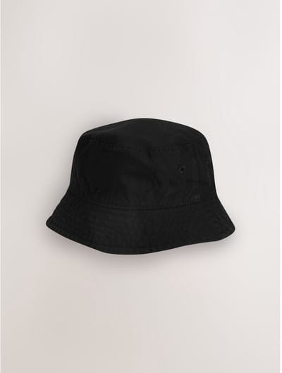 Next - Jongens - Katoenen canvas vissershoedje - Zwart