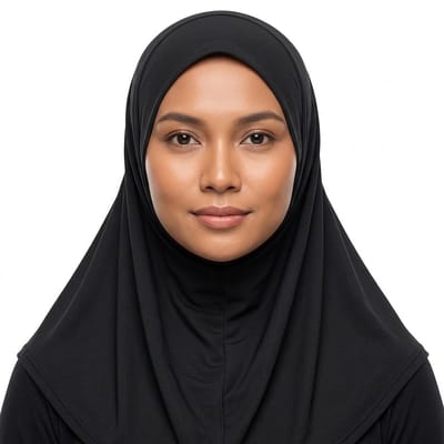Zwarte effen volledige hijab hoofddoek sjaalmuts voor dames – dunne ademende rekbare hijab – zachte comfortabele hoofdbedekking