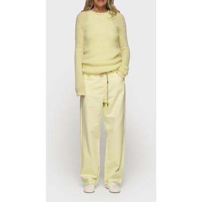 10DAYS Straight Leg Pants Twill Pastel Yellow Size: XS | Straight Pants Outlet | Dames | Geel