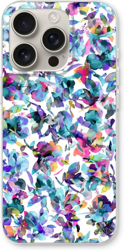 Case Company® - Hoesje geschikt voor iPhone 16 Pro hoesje - Hibiscus Flowers - Soft Cover Telefoonhoesje - Bescherming aan alle Kanten en Schermrand