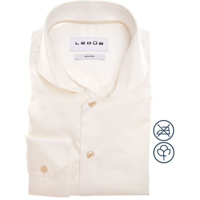 Ledûb Overhemd Elegant Cream Antiekwit / male