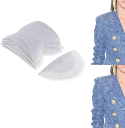 Dailygoody - Katoenen Schouder Pads - Comfortabel en Duurzaam - Wit - 20 Stukken - Zachte Schoudervullingen - Geschikt voor Kleding - 0,2 cm