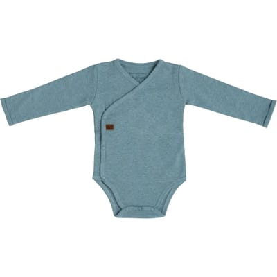 Baby's Only Rompertje lange mouw Melange - Stonegreen - 62 - 100% ecologisch katoen - GOTS