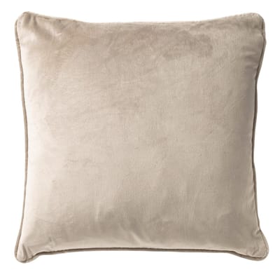 Dutch Decor FINN - Sierkussen 60x60 cm - velvet - effen kleur - Pumice Stone - beige - Inclusief binnenkussen - Luxe kussens voor woonkamer & bank