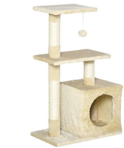 Krabpaal - Kattenkrabpaal - Krabpaal voor katten - Kattenspeeltjes - Katten 50 x 30 x 81,5 cm