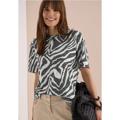 Shirt met burn-out look