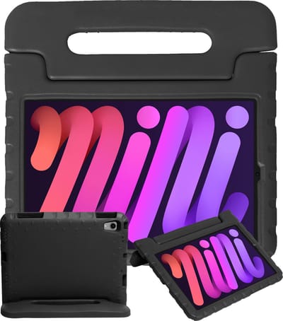 Hoesje - Geschikt voor Apple iPad Mini 6 (2021) - 8.3 inch - 6e Generatie - Kinderhoes Shockproof Bumper - Kidsproof Case - Tablethoes - Kinder Hoes Cover - Zwart