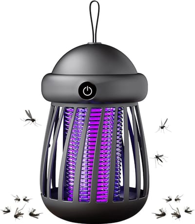 VHV - Muggenlamp - Oplaadbare Elektrische Insectenlamp 5W met Nachtlamp - Vliegenlamp voor Binnen, Tuin en Camping