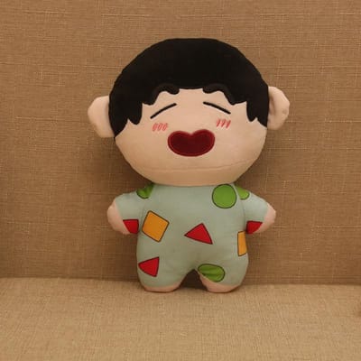 Schattige Poppenpyjama Crayon Shin-Shiba Pluche Pop Kindercadeau Grijpautomaat Pop Animatiepop 8 inches black