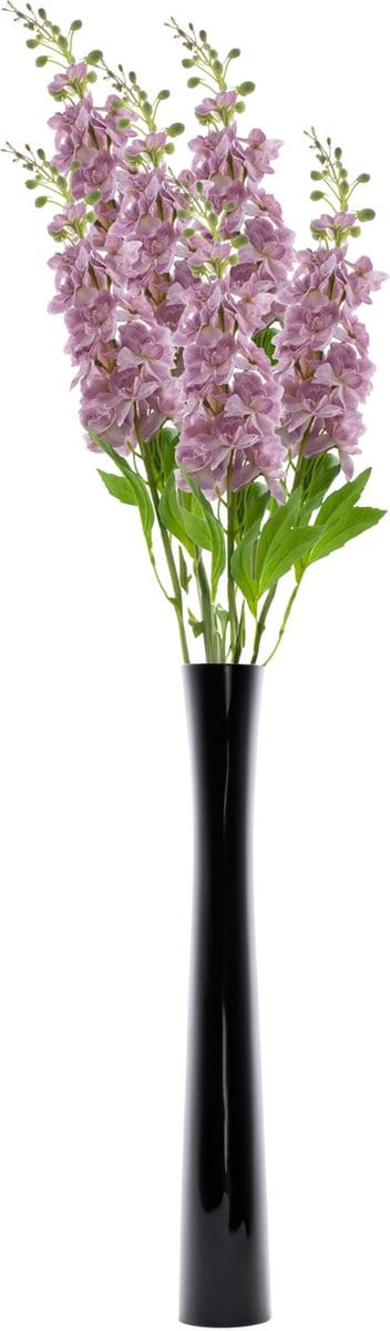 Bellatio Design Kunstbloemen boeket Ridderspoor/delphinium - 8x - 87 cm - roze - kunst zijdebloemen