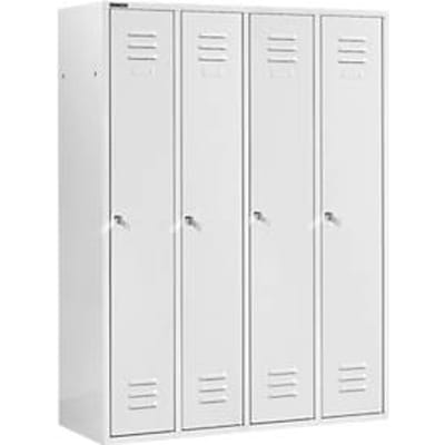 Schäfer Shop Select Kledinglocker met 4 compartimenten, cilinderslot, lichtgrijs/lichtgrijs