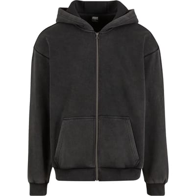 Urban Classics - Vintage Heavy Vest met capuchon - XXL - Grijs
