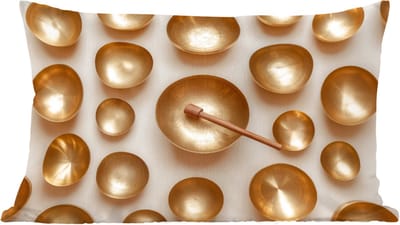 Sierkussens - Kussentjes Woonkamer - 60x40 cm - Symmetrisch - Goud - Brons - Balans