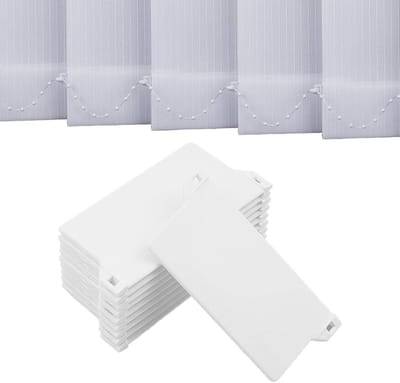 SnelShoppen - Lamellengordijnen 127 mm met Verzwaringsplaten - Vervangende Witte Lamellen voor Verticale Jaloezieën - 10 Stuks - Perfect voor Woonkame