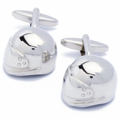 Manchetknopen - Motorhelm Integraal Helm Motor Zilver