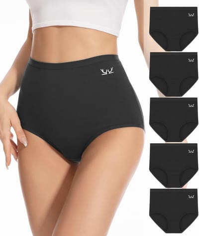 Hoge Taille Katoenen Onderbroeken Dames - 5 Stuks