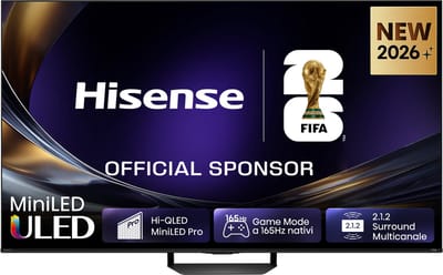 Hisense 55U7S PRO - Televisie - LED - Mini LED - Smart TV - 55 inch - Wifi - HDR-ondersteuning - 4K Ultra HD - Zwart