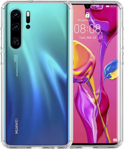 Hoesje - Geschikt voor Huawei P30 Pro - Sterk & Shockproof - Hoes Cover - Siliconen Case - Telefoonhoesjes - Transparant