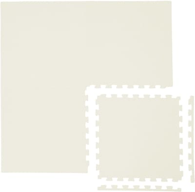 Kinder Speelmat Beige - 4 Delen van 50 x 50 cm - EVA Puzzelmat 100x100 cm - Vloermat Kruipmat