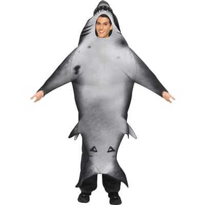 Haai cosplay kostuum, volwassenen Adult One Size grijs