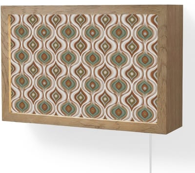 Wandlamp 30x20 cm - Oplaadbaar - Motief - Patroon - Kleurrijk - Wandlampen binnen woonkamer - Slaapkamer lamp met kabel - Decoratieve nachtlamp - Vloerlamp snoer