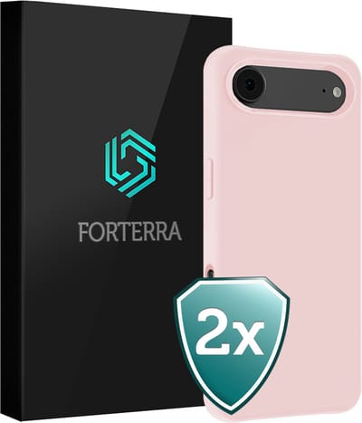 Hoesje 2 Stuks - Geschikt voor Apple iPhone Air - Sterk & Shockproof - Back Cover - Case Siliconen - Telefoon Hoes - Lichtroze
