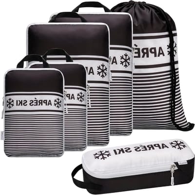 Compressie Verpakkingskubussen - Reis Organizers - Bagage Inpakken - Ruimtebesparend Ontwerp - 6-delige Set - Zwart