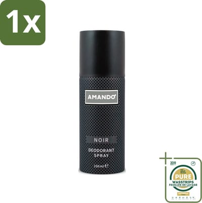 1 x Amando - Noir - Deodorant - Spray - 150 ml- Amando Noir Deodorant Spray - Deodorant Spray Voor Mannen - Klassieke Geur - Langdurige Bescherming - Mannelijke Geur